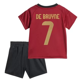 Otroški Nogometni dresi kompleti za otroke Belgija Domači Euro 2024 Kevin De Bruyne 7