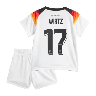 Otroški Nogometni dresi Nemčija Domači Euro 2024 bela Kratek Rokav Florian Wirtz 17