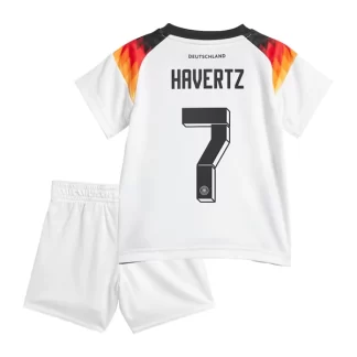 Otroški Nogometni dresi Nemčija Domači Euro 2024 bela Kratek Rokav Kai Havertz 7