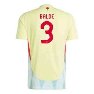 Poceni Moški Nogometni dresi Španija Gostujoči Euro 2024 Alejandro Balde 3