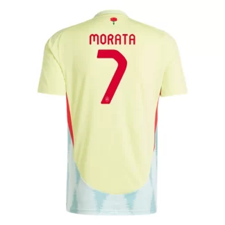 Poceni Moški Nogometni dresi Španija Gostujoči Euro 2024 Alvaro Morata 7