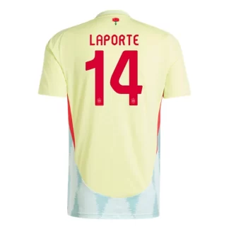 Poceni Moški Nogometni dresi Španija Gostujoči Euro 2024 Aymeric Laporte 14