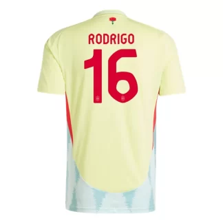 Poceni Moški Nogometni dresi Španija Gostujoči Euro 2024 Rodri Hernandez 16