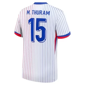 Nogometni dresi za trening Francija Gostujoči Euro 2024 z imenom M.Thuram 15