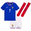 Otroški Nogometni dresi za otroke Francija Domači EM 2024 Matteo Guendouzi 7-1