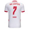 Moški Nogometni dresi RB Leipzig Domači 2024-25 bela rdeča Kurzarm Dani Olmo 7