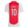Poceni Moški Nogometni dresi Ajax Domači 2024-25 bela rdeča Chuba Akpom 10