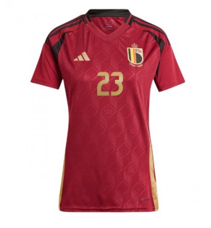 Ženski Nogometni dresi Belgija Domači EP 2024 Kratek Rokav Arthur Vermeeren 23-1