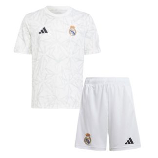 Otroški Nogometni dresi kompleti za otroke Real Madrid Domači Pre-Match 2024-25 bela