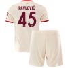 Otroški Nogometni dresi kompleti FC Bayern Munich Tretji 2024-25 Aleksandar Pavlovic 45