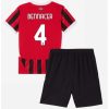 Otroški Nogometni Dresi Kompleti za otroke AC Milan Domači 2024-25 rdeča črna Ismael Bennacer 4