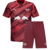 Otroški Nogometni dresi za nogomet RB Leipzig Gostujoči 2024-2025 rdeča z lastnim tiskom