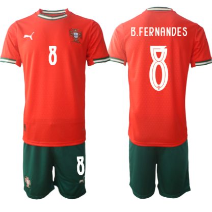 Moški Nogometni dresi kompleti Portugalska Reprezentance Domači 2025-26 Bruno Fernandes 8