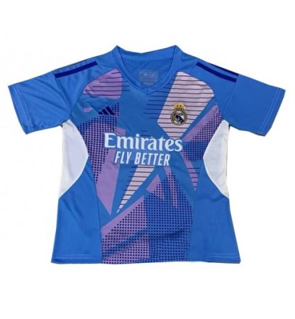 Moški Nogometni Dresi Real Madrid Vratar Domači 2024-25 modra Kratki rokavi
