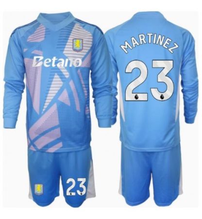 Otroški Nogometni dresi Kompleti Aston Villa Vratar Tretji 2024-25 Emiliano Martinez 23