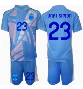 Otroški Nogometni dresi za otroke Španija Vratar Domači EP 2024 Unai Simon 23