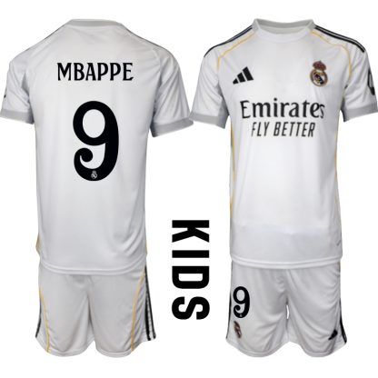 Otroški Real Madrid dres za otroke 25-26 Kylian Mbappé 9