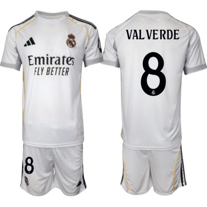 Moški dresi Federico Valverde Real Madrid kompleti Domači 2025-26