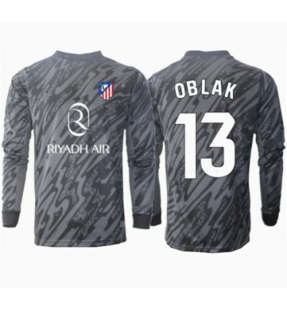 Moški Nogometni Dresi Jan Oblak Atletico Madrid Vratar Domači 2024-25 Dolgi rokavi