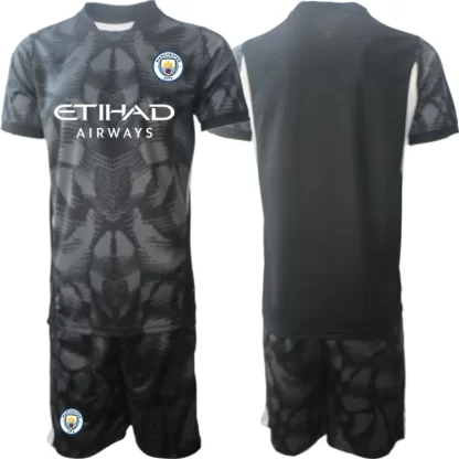 Otroški dres kompleti Manchester City Vratar 2024-25 z lastnim tiskom