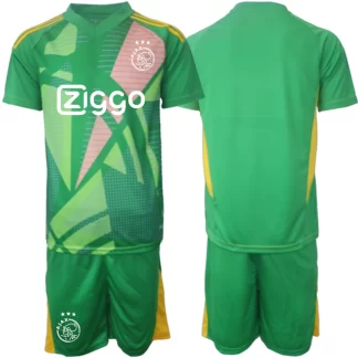 Otroški Dresi za otroke Ajax Vratar 2024-25 zelena z lastnim tiskom