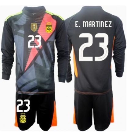 Otroški Nogometni dresi Argentina Vratar Domači Copa America 2024 Emiliano Martinez 23