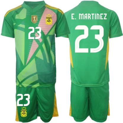 Otroški Nogometni dresi Argentina Vratar Tretji Copa America 2024 Emiliano Martinez 23