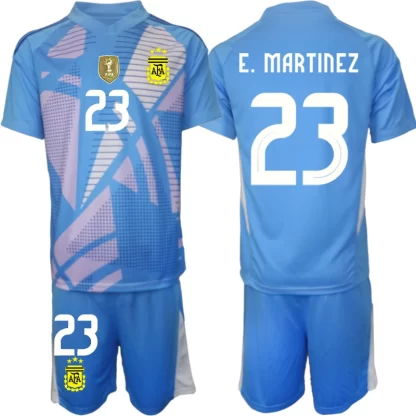 Otroški Nogometni dresi kompleti Argentina 2025-26 Emiliano Martinez 23