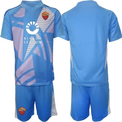Personalizirani dresi za ekipe otroke AS Roma Vratar 2024-25 modra
