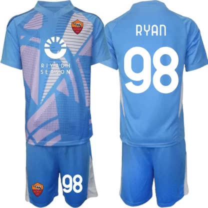 Poceni Nogometni dresi za otroke AS Roma Vratar 2024-25 RYAN 98