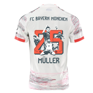 Moški Nogometni dresi Bayern Munich Gostujoči 2025-26 tisk Thomas Muller 25