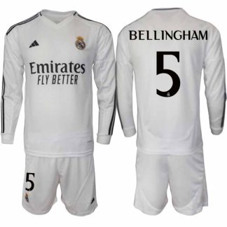 Moški Nogometni dresi kompleti Real Madrid Domači 2024-25 Jude Bellingham 5