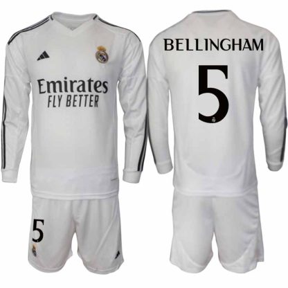 Moški Nogometni dresi kompleti Real Madrid Domači 2024-25 Jude Bellingham 5