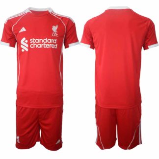 Moški Nogometni dresi Liverpool Domači 2025-26 rdeča z lastnim tiskom