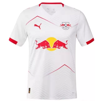 Moški Nogometni dresi RB Leipzig Domači 2025-26 Kratek Rokav