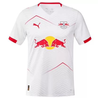 Moški Nogometni dresi RB Leipzig Domači 2025-26 Kratek Rokav