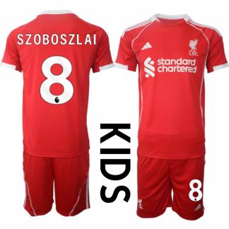Otroški dres Liverpool Domači 2025-26 z imenom Dominik Szoboszlai 8
