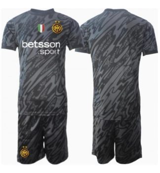 Otroški Nogometni dresi Inter Milan Vratar Tretji 2024-25 črna