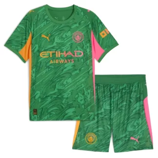 Otroški Nogometni dresi kompleti Manchester City Vratar 2025-26 zelena