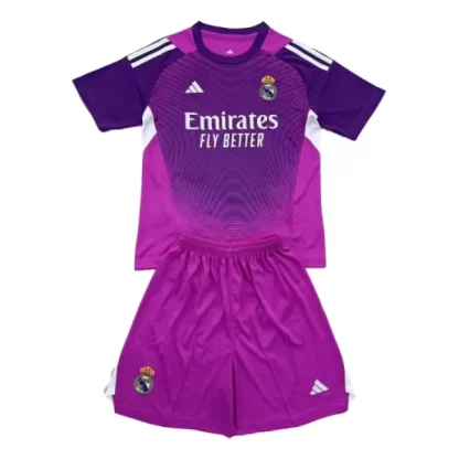Otroški Nogometni dresi za otroke Real Madrid Vratar 2025-26 Vijolična