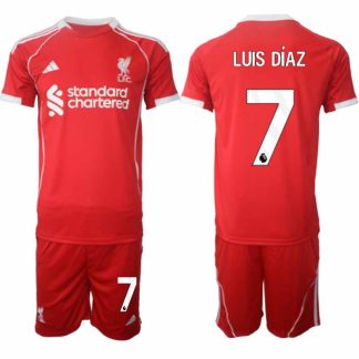 Poceni Nogometni dresi Liverpool Domači 2025-26 rdeča Luis Díaz