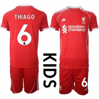 Poceni Nogometni dresi za otroke Liverpool Domači 2025-26 Thiago Alcantara