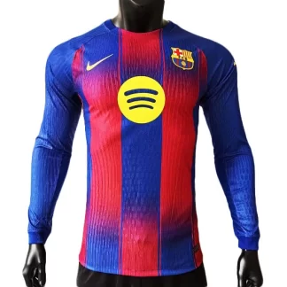 Moški Nogometni Dres FC Barcelona Domači 2025-26 Dolgi Rokav Različica predvajalnika
