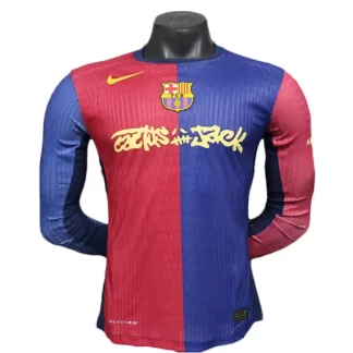 Moški Nogometni dresi FC Barcelona Travis Scott 2024-25 Dolgi Rokav