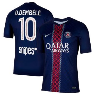 Moški Nogometni dresi Paris Saint-Germain PSG Domači 2025-26 Ousmane Dembélé 10