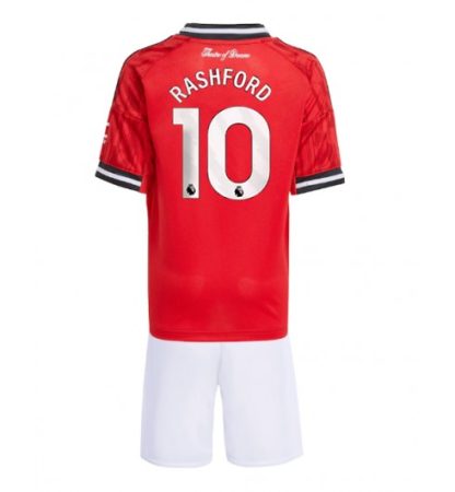 Otroški dresi Kompleti Manchester United Domači 2025-26 Marcus Rashford 10