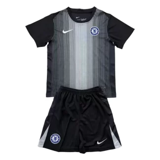 Otroški dresi kompleti za otroke Chelsea Vratar 2025-26 črna nogometni dres