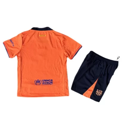Otroški Nogometni Dres komplet FC Barcelona Tretji 2025-26 oranžna-1