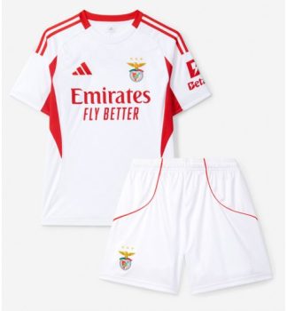 Otroški Nogometni dres kompleti Benfica Tretji 2025-26 bela rdeča