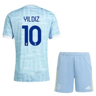 Otroški Nogometni Dres kompleti Juventus Gostujoči 2025-26 Kenan Yildiz 10